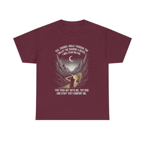 Christian Psalm 23 T-Shirt - 'Yea Though I Walk' Tee