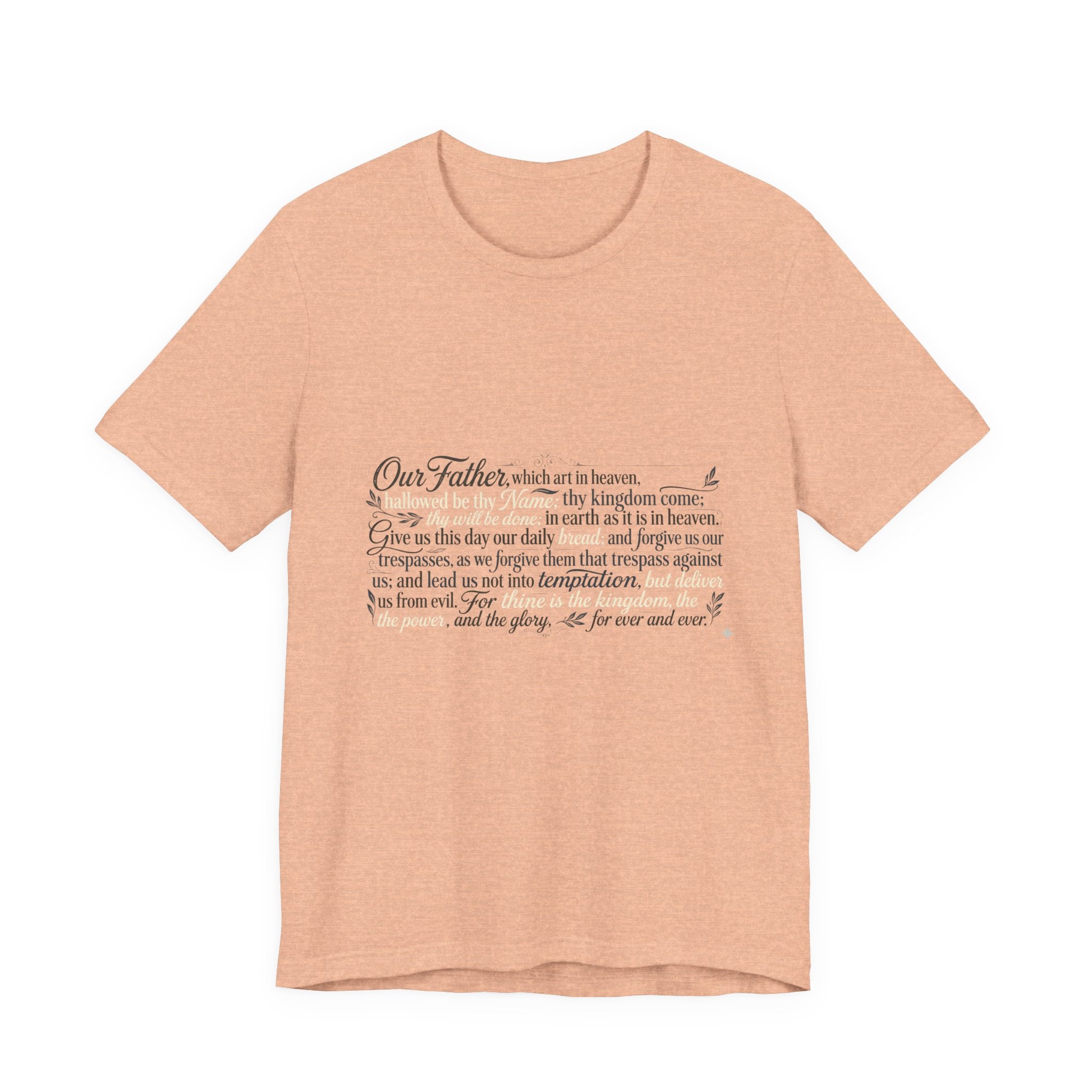 Our Father Prayer T-Shirt — Vintage Script Lord's Prayer Tee