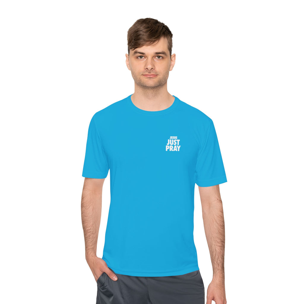 Moisture-Wicking Tee — Minimal "Just Play" Athletic Shirt