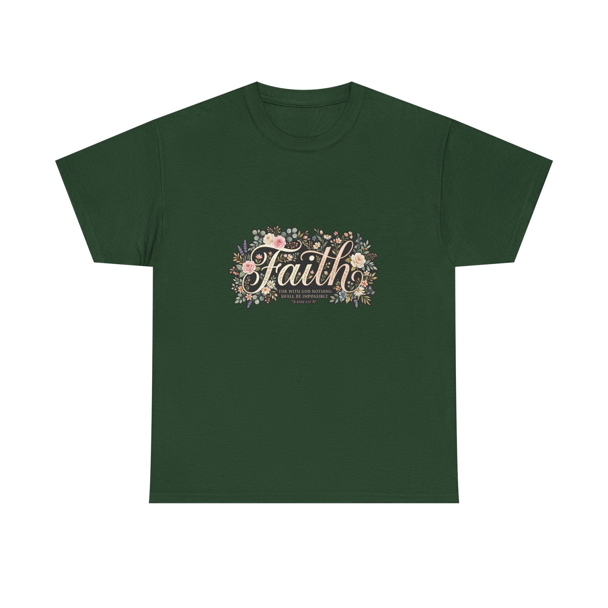 Faith Floral T-Shirt — Inspirational Christian Tee