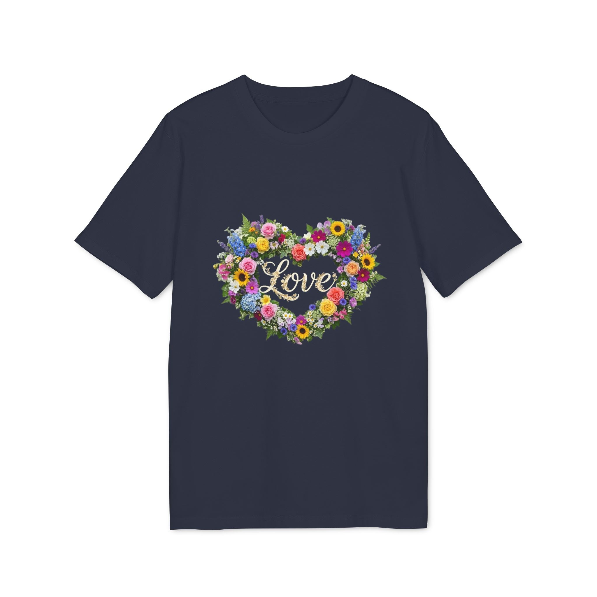 Floral Heart Love T-shirt | Flower Bouquet Heart Tee