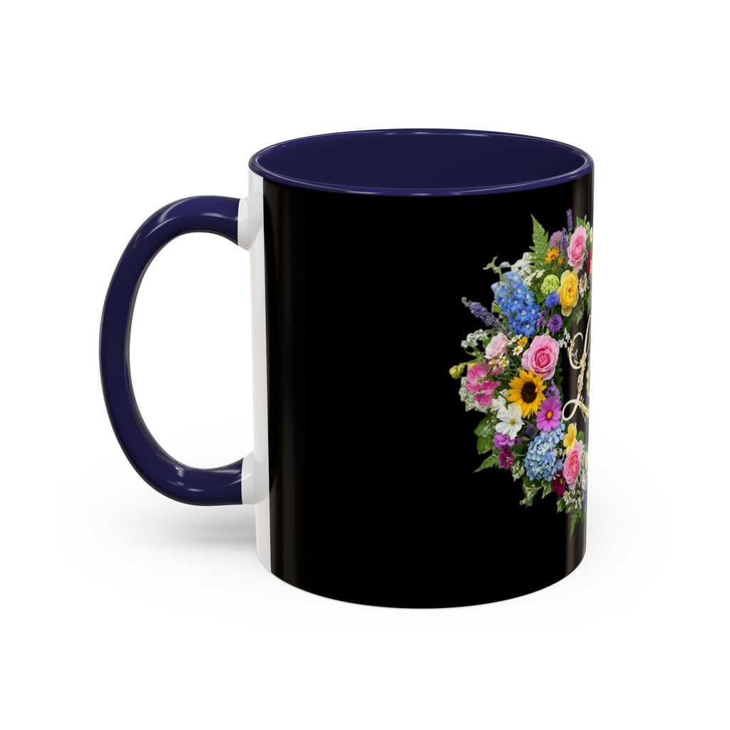 Floral Heart Love Accent Mug | Coffee Cup