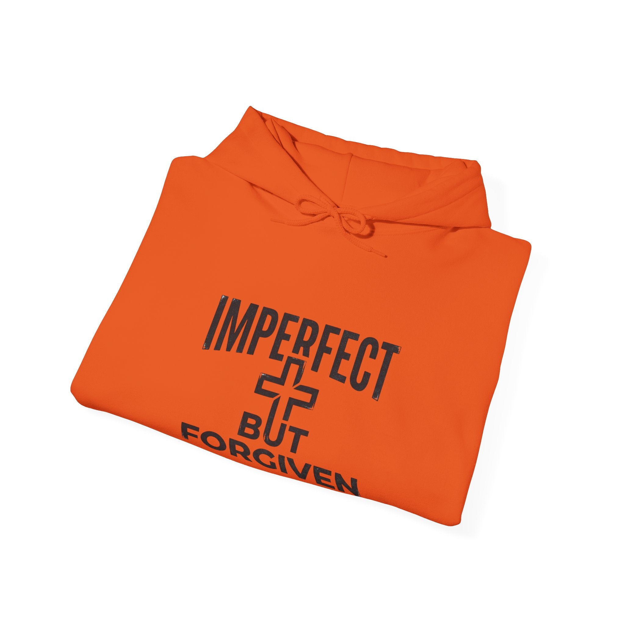 Imperfect But Forgiven Hoodie | Christian Cross Faith Sweatshirt