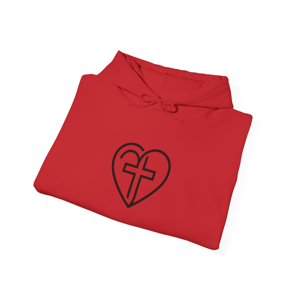 Christian Heart Cross Hoodie