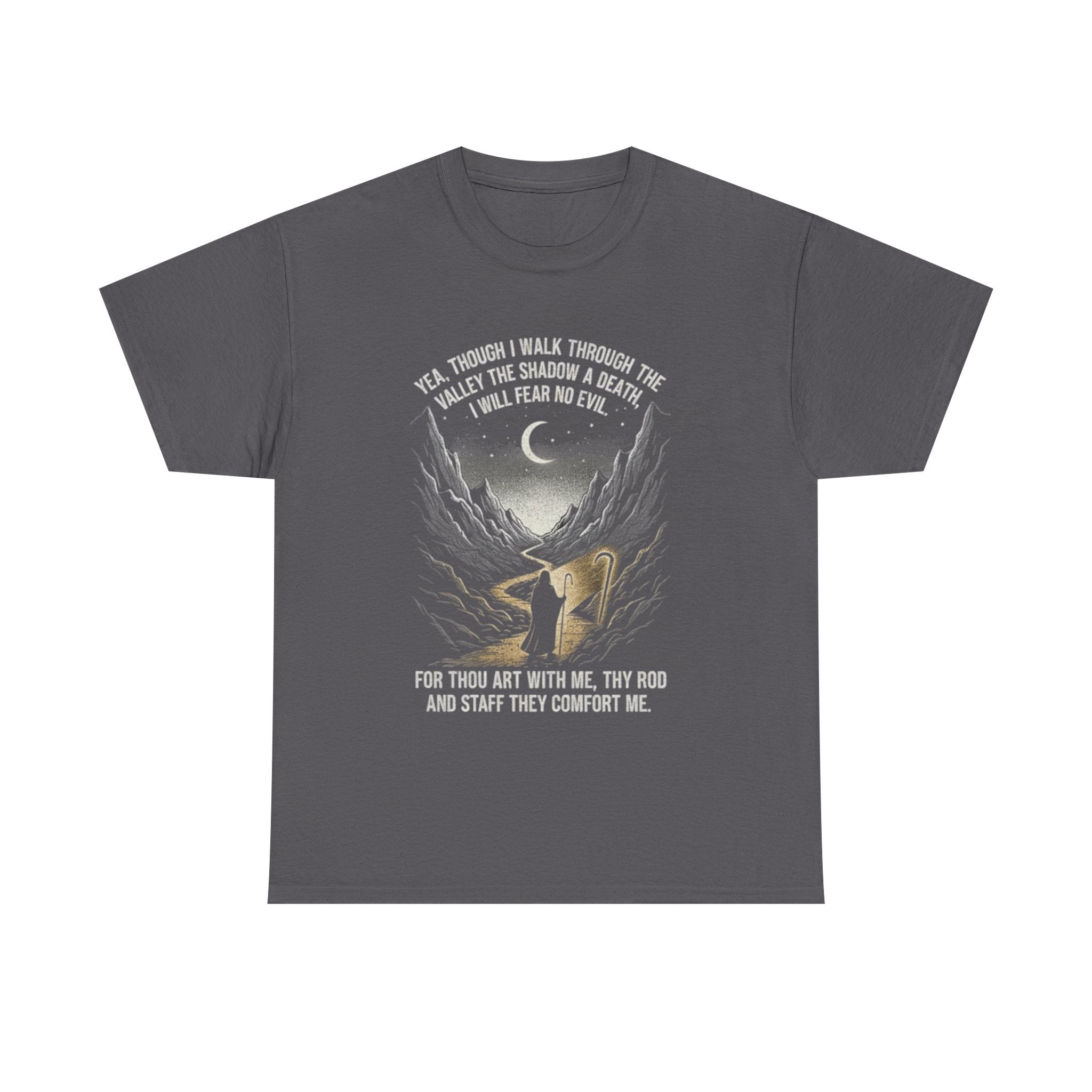 Christian Psalm 23 T-Shirt - 'Yea Though I Walk' Tee