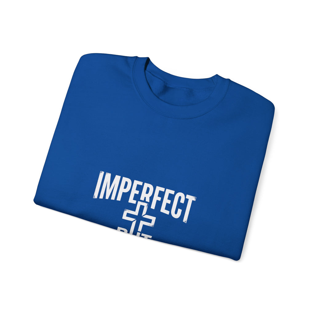 Imperfect But Forgiven sweatshirt | Christian faith cross crewneck