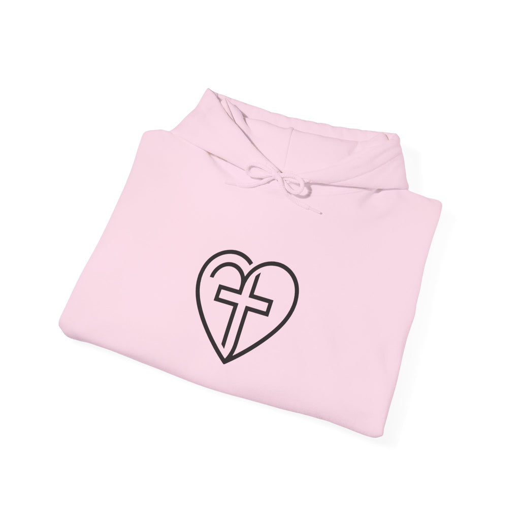 Christian Heart Cross Hoodie