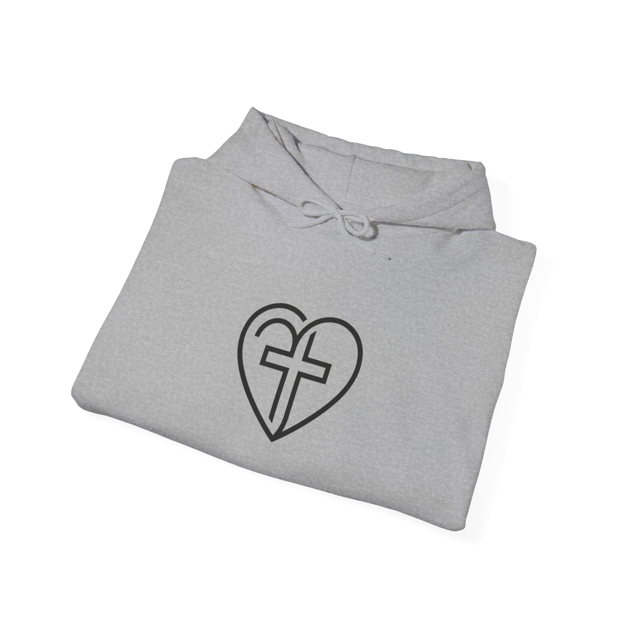 Christian Heart Cross Hoodie