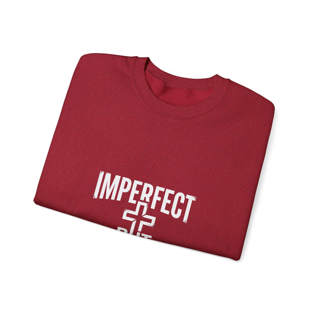 Imperfect But Forgiven sweatshirt | Christian faith cross crewneck