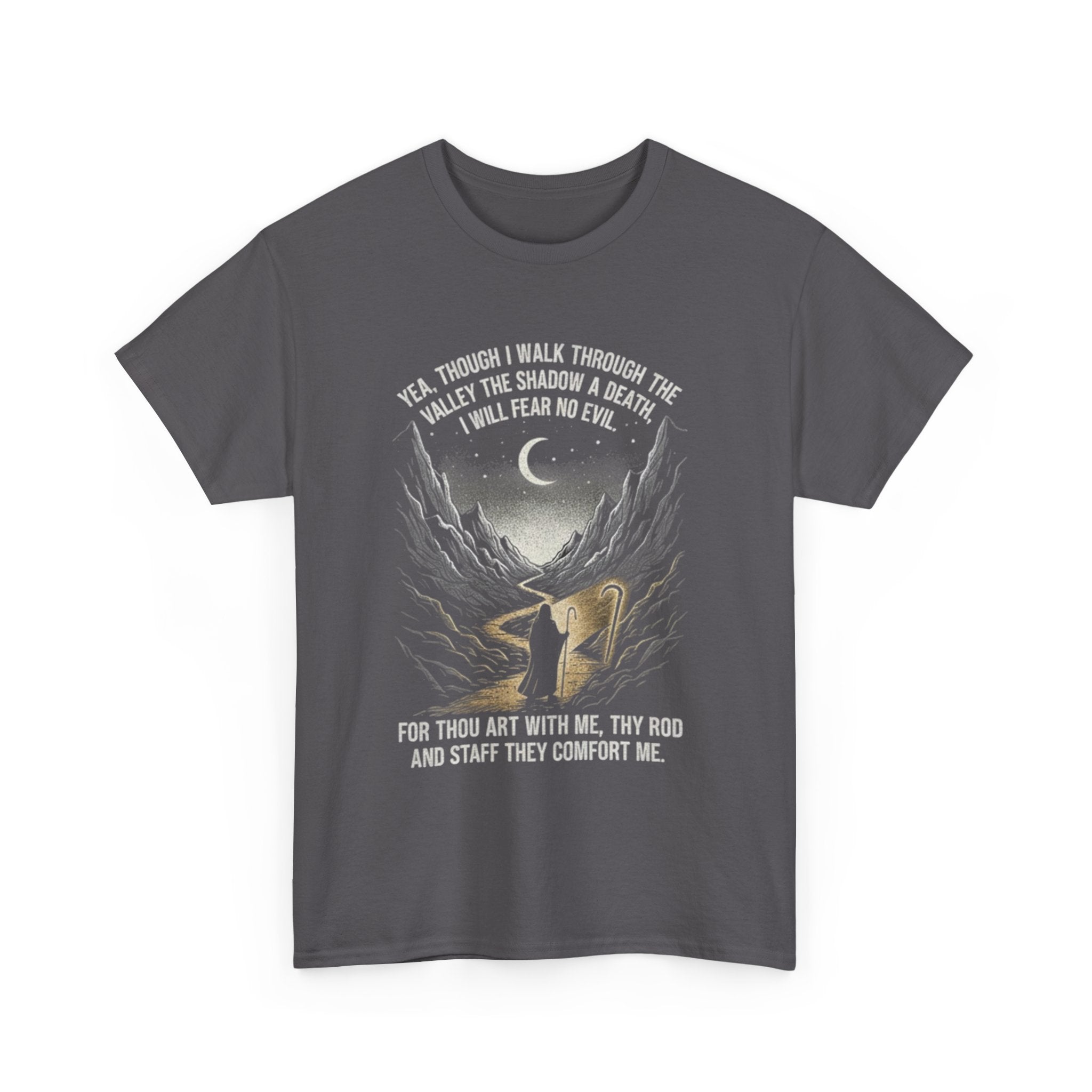 Christian Psalm 23 T-Shirt - 'Yea Though I Walk' Tee