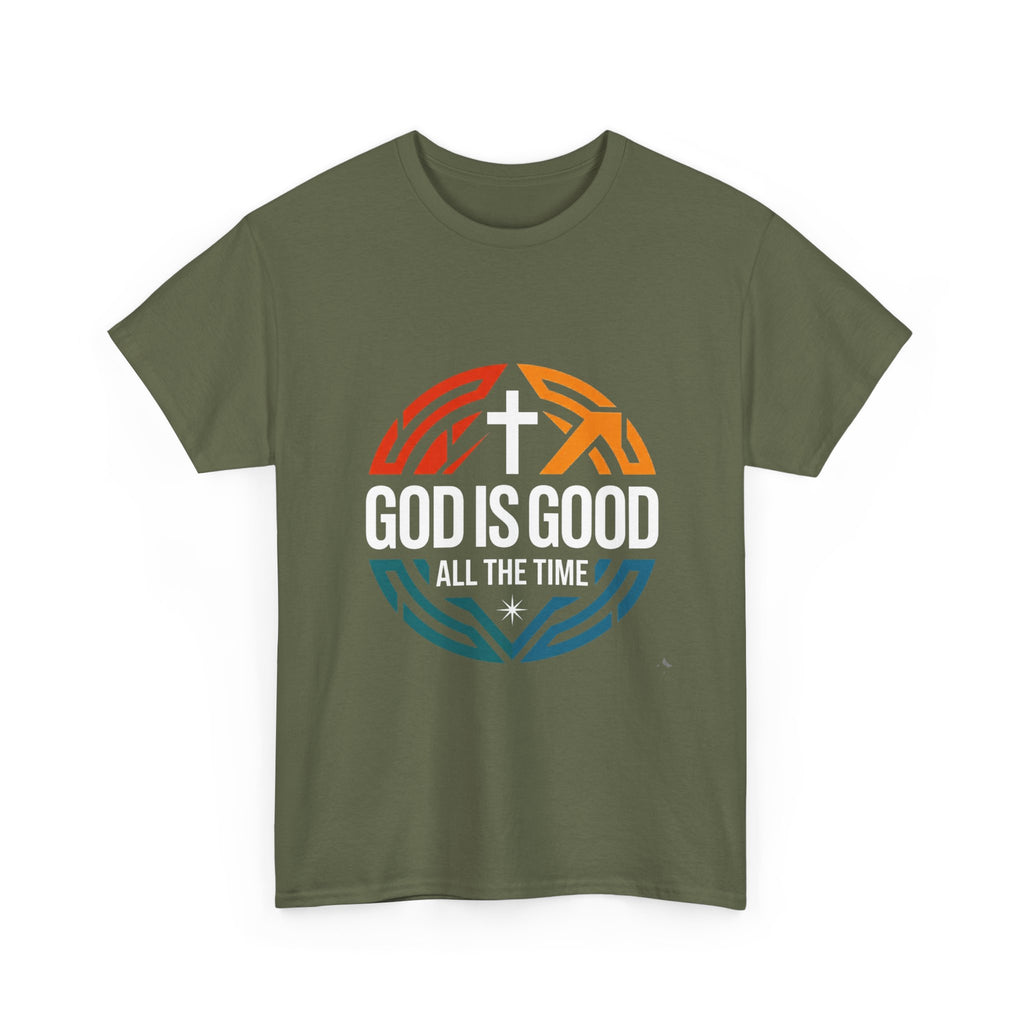 God Is Good All The Time T-Shirt — Christian Faith Cross Tee USA