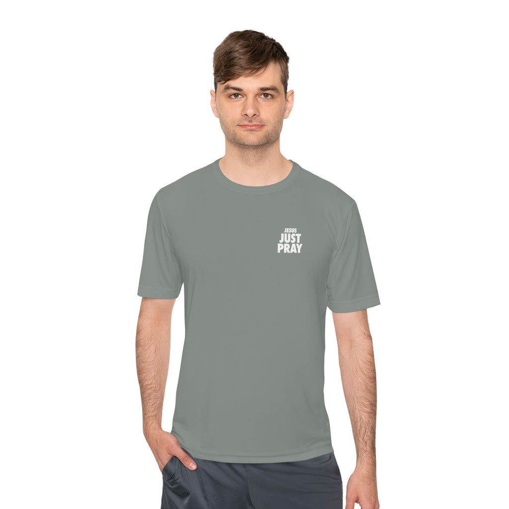 Moisture-Wicking Tee — Minimal "Just Play" Athletic Shirt