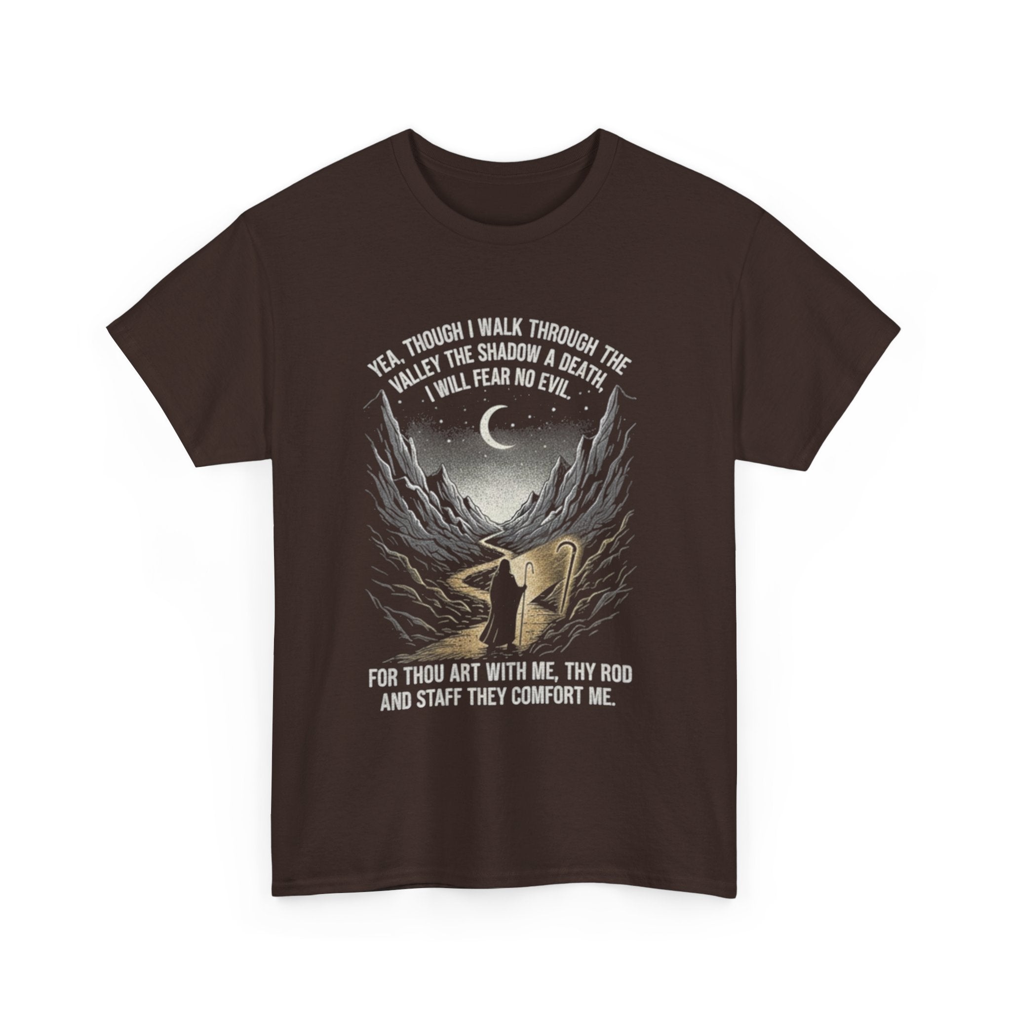 Christian Psalm 23 T-Shirt - 'Yea Though I Walk' Tee