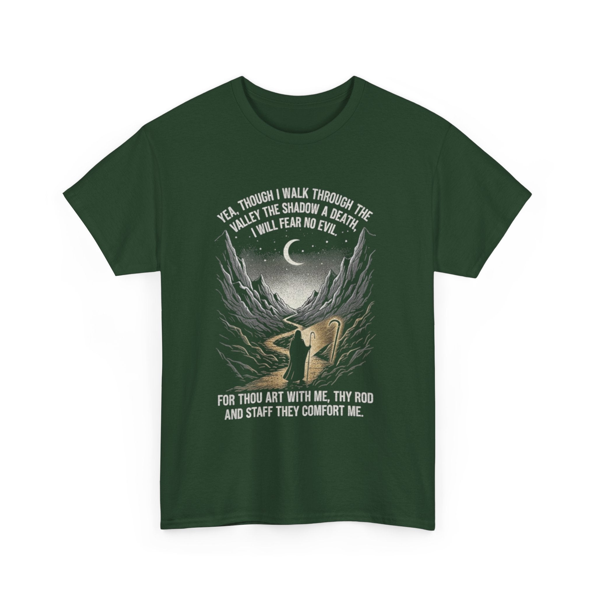 Christian Psalm 23 T-Shirt - 'Yea Though I Walk' Tee