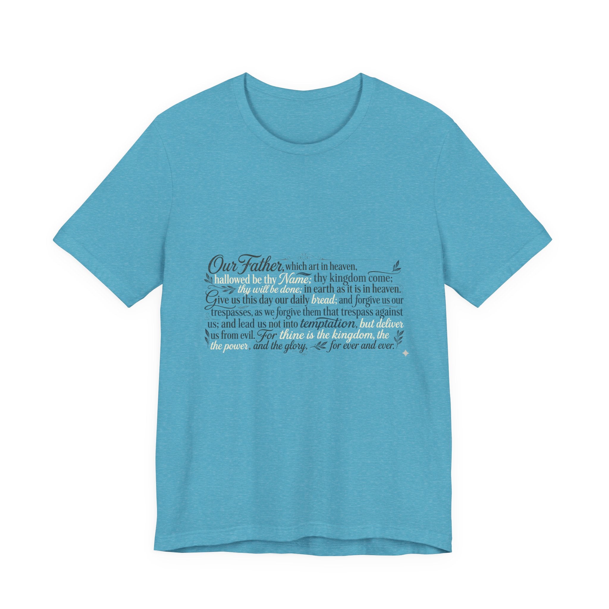 Our Father Prayer T-Shirt — Vintage Script Lord's Prayer Tee