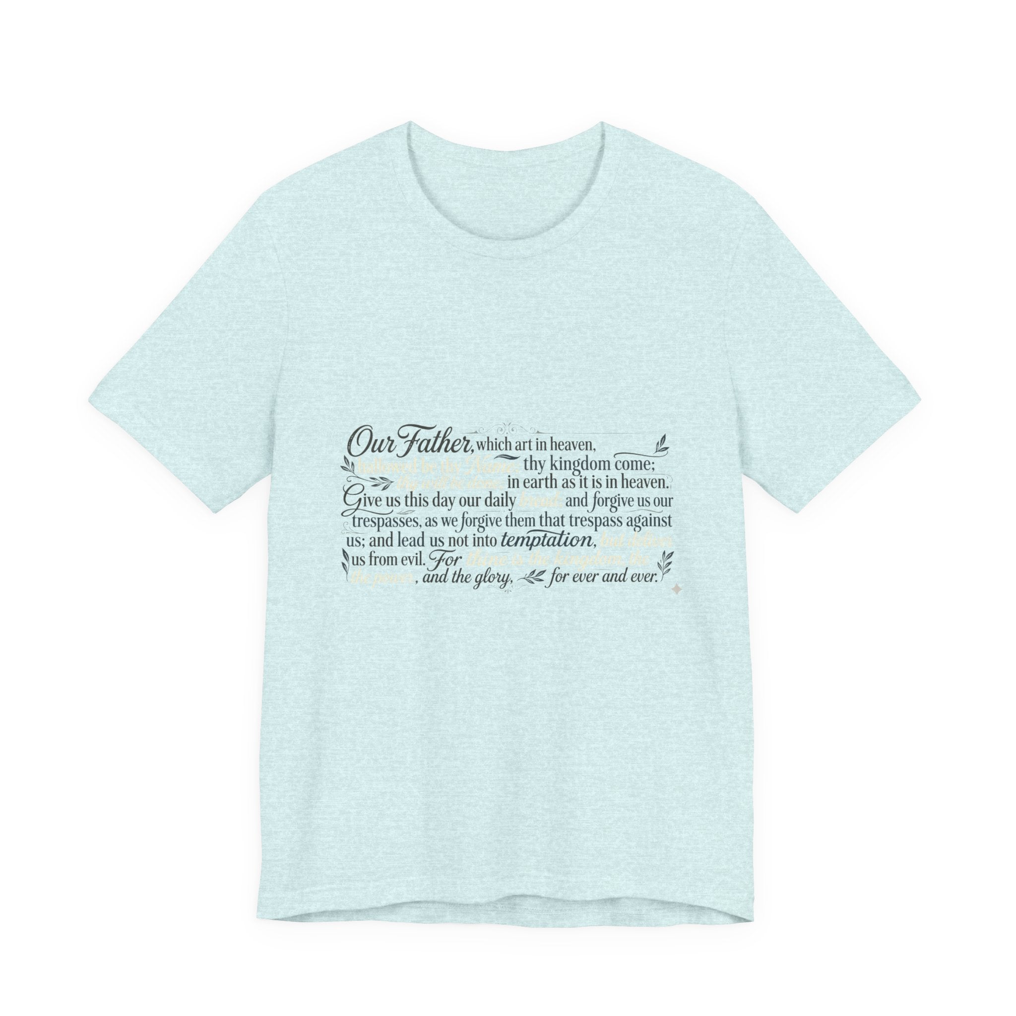 Our Father Prayer T-Shirt — Vintage Script Lord's Prayer Tee