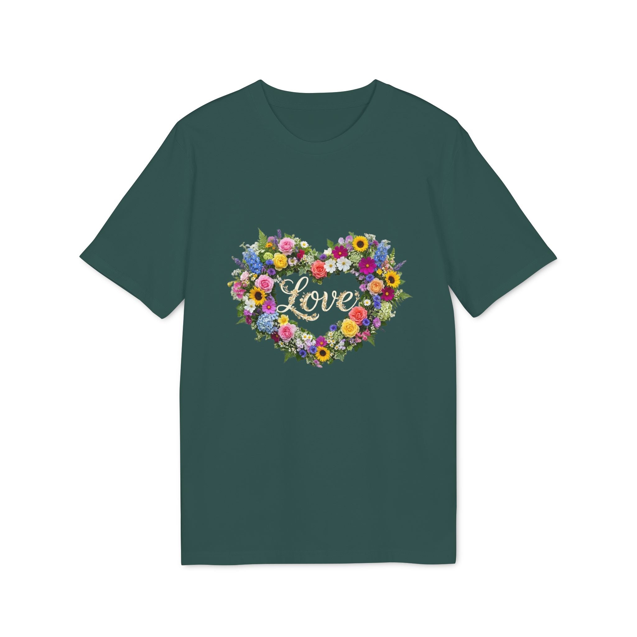 Floral Heart Love T-shirt | Flower Bouquet Heart Tee