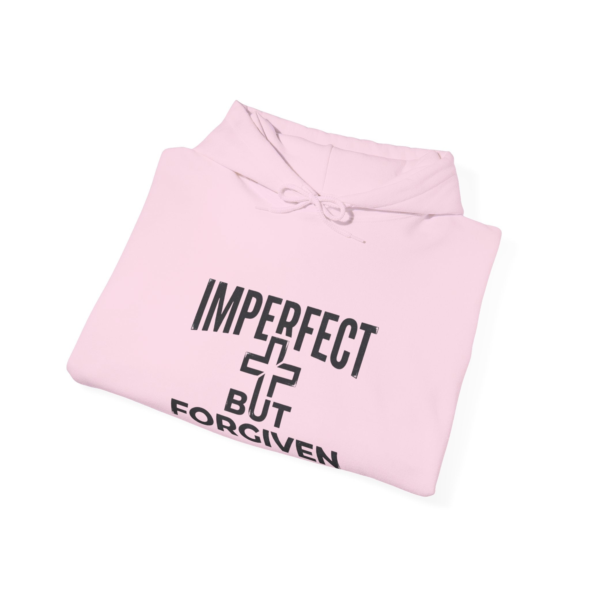Imperfect But Forgiven Hoodie | Christian Cross Faith Sweatshirt