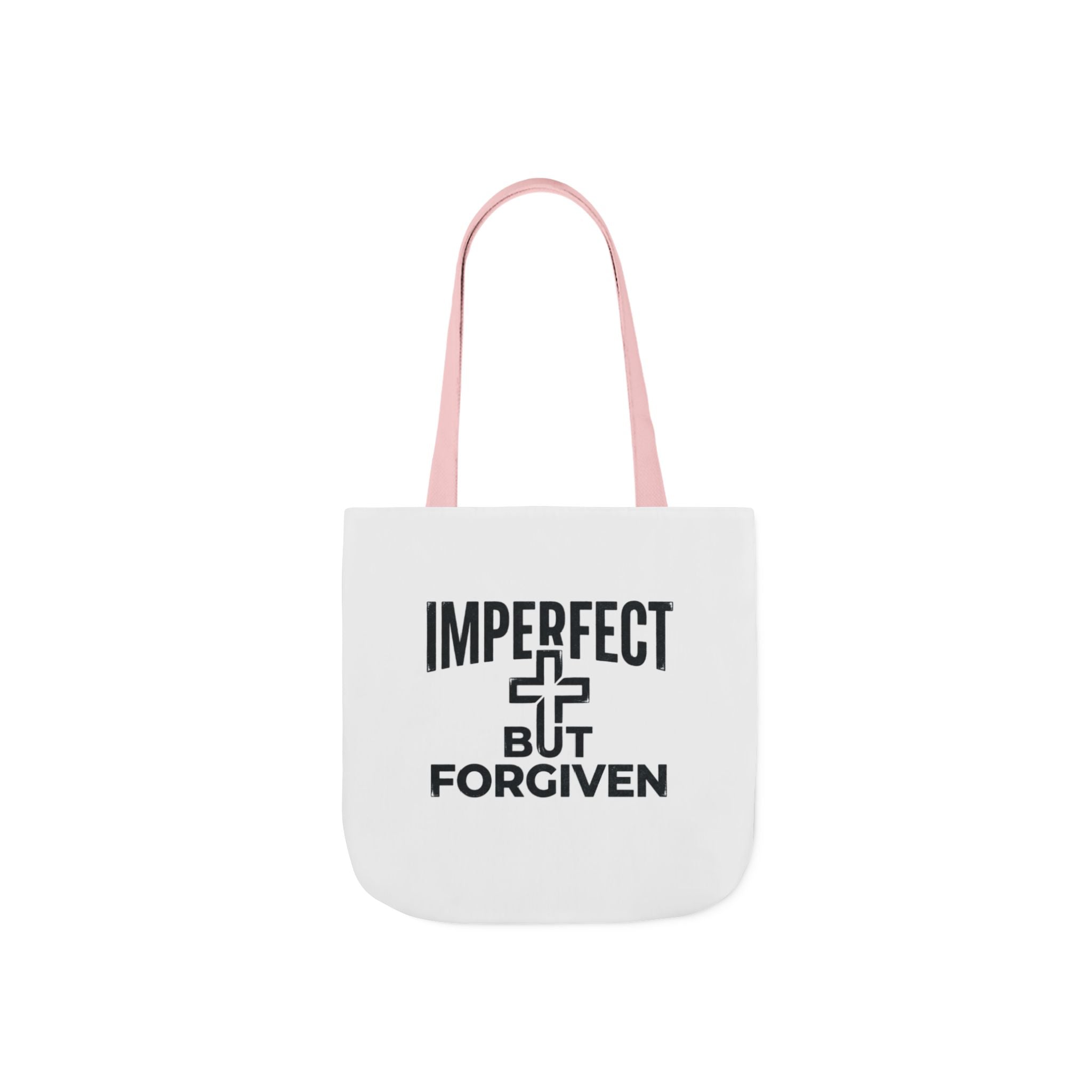 Imperfect But Forgiven Tote Bag | Canvas Christian Cross Scripture