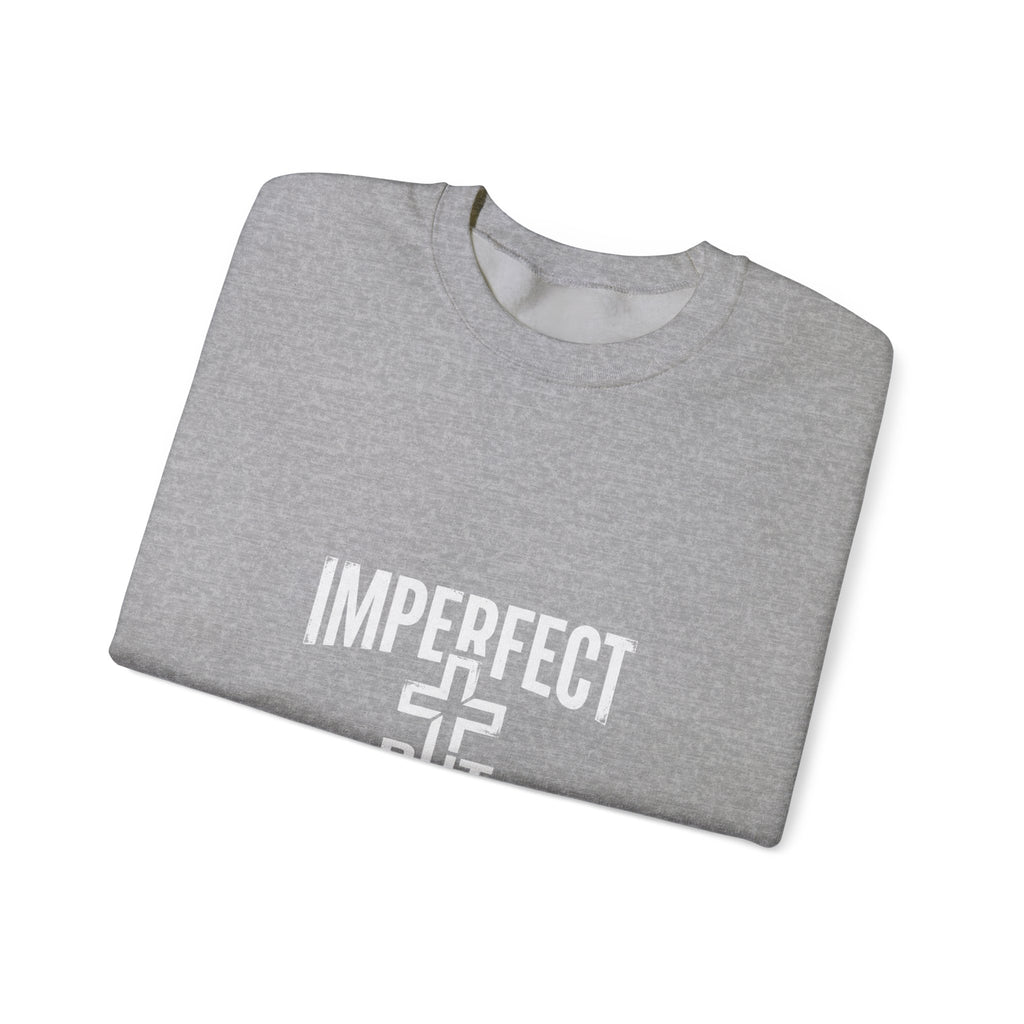 Imperfect But Forgiven sweatshirt | Christian faith cross crewneck
