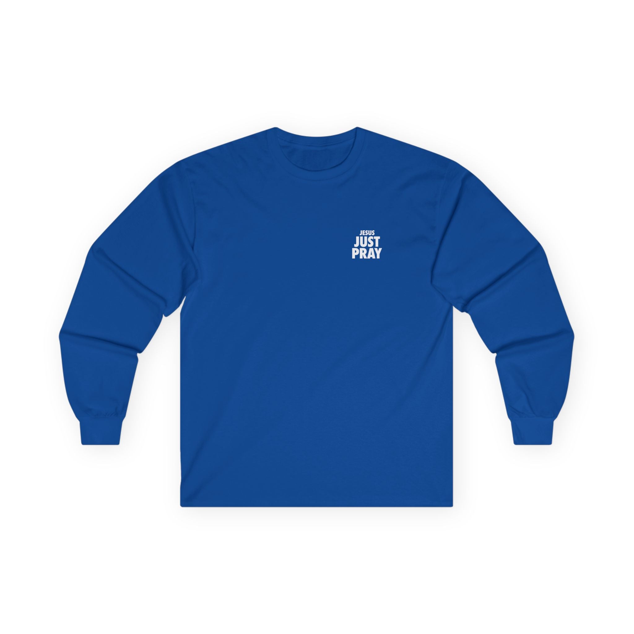 Just Pray Long Sleeve Tee — Minimal Faith Graphic Shirt