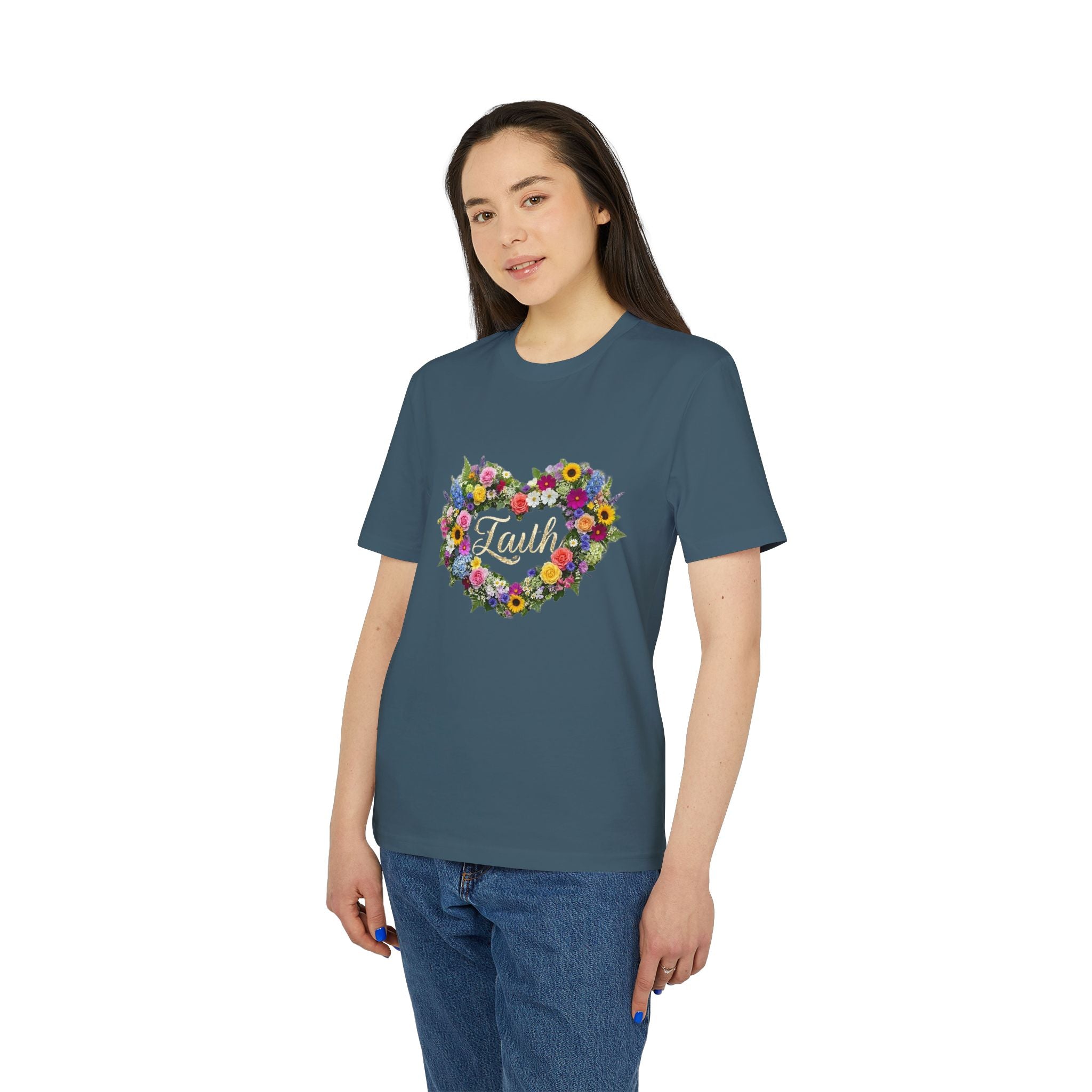 Faith floral heart T-Shirt | Faith shirt