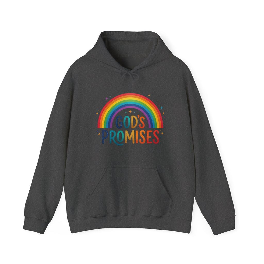 Religious Hoodie — "God's Promises" Rainbow Faith Pullover