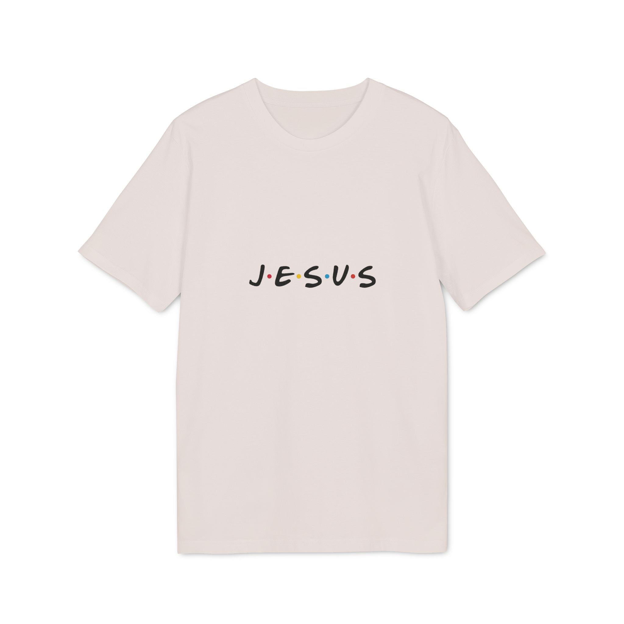 Jesus Graphic T-Shirt — Minimal Faith Tee with Colorful Dots