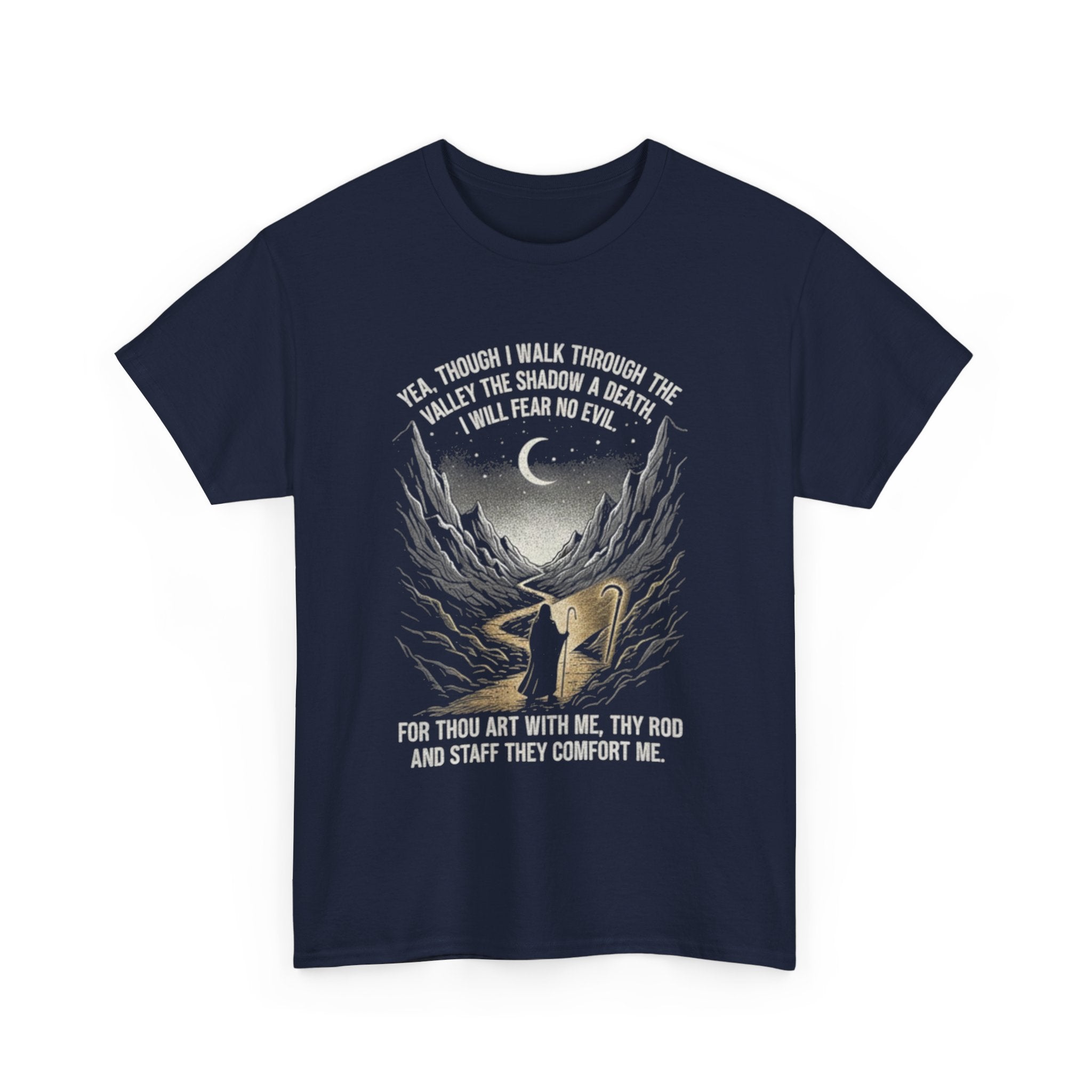 Christian Psalm 23 T-Shirt - 'Yea Though I Walk' Tee