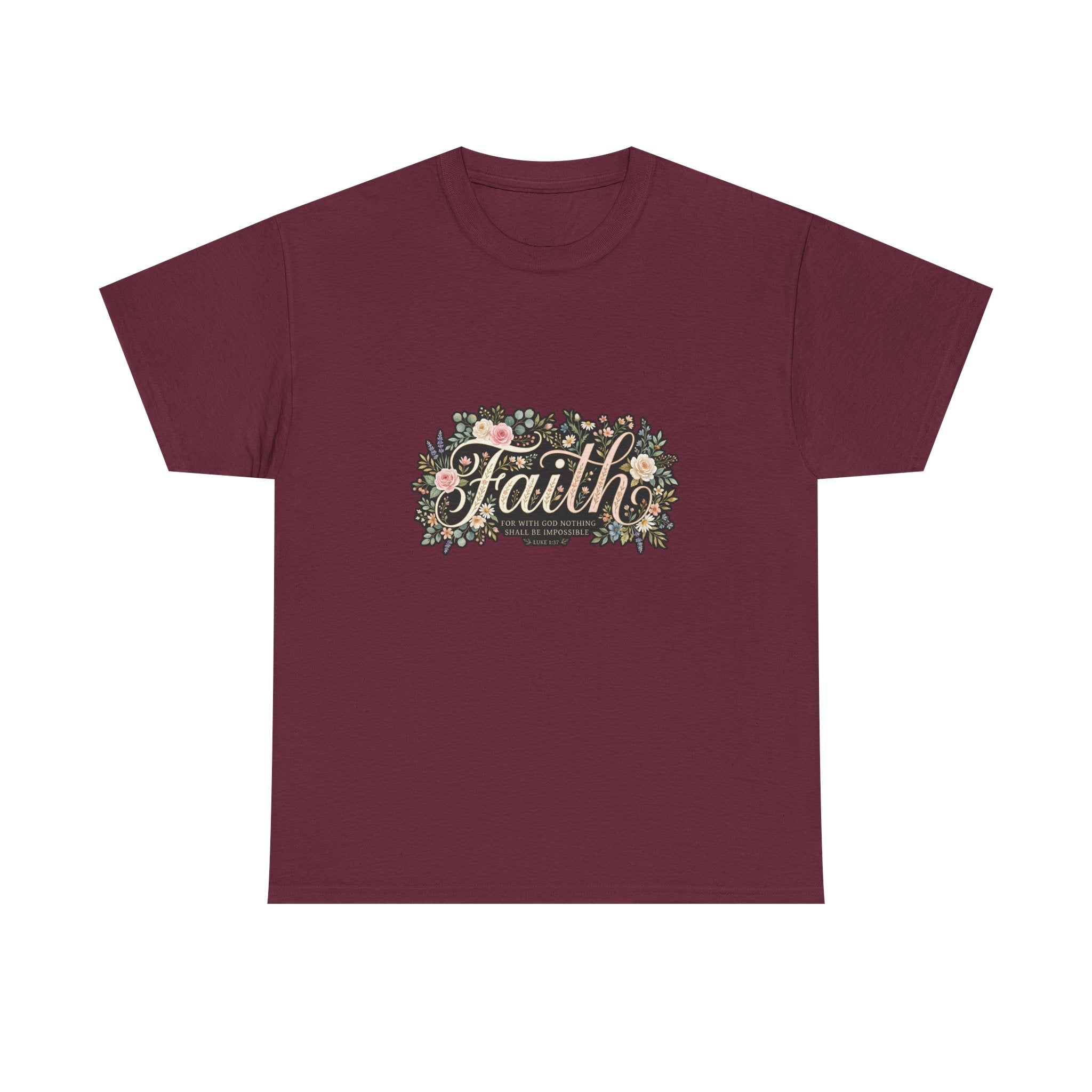 Faith Floral T-Shirt — Inspirational Christian Tee