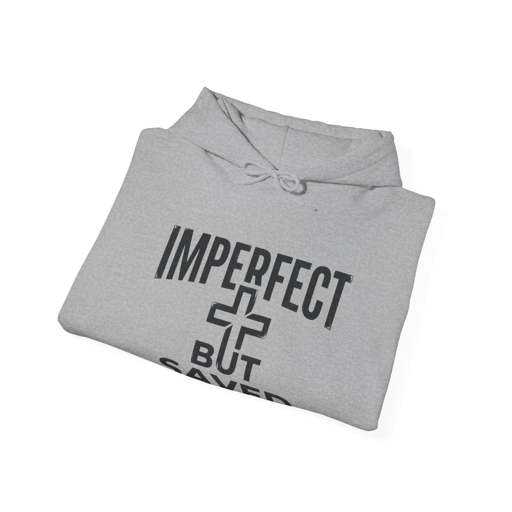 Imperfect But Saved Hoodie — Christian Faith Pullover