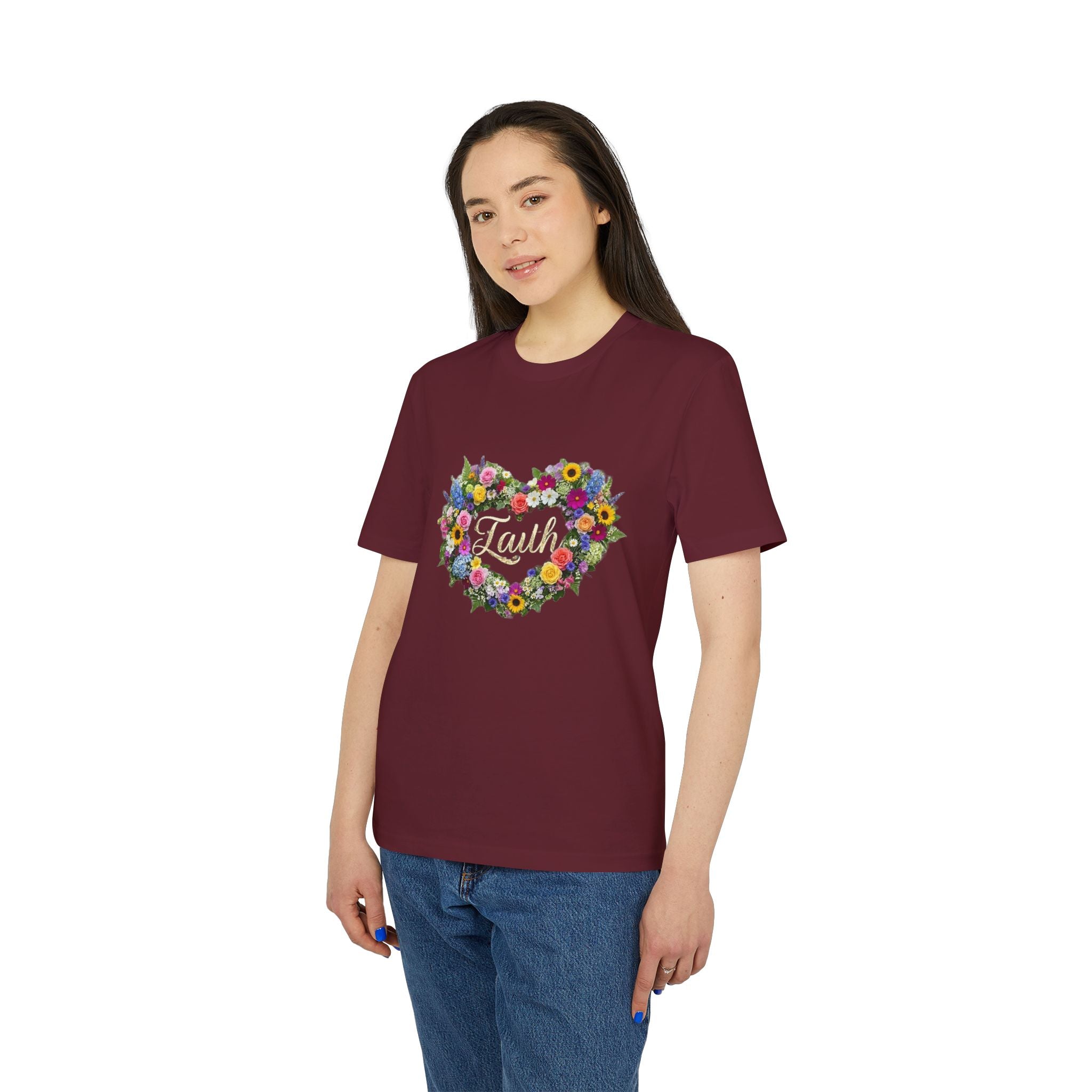 Faith floral heart T-Shirt | Faith shirt
