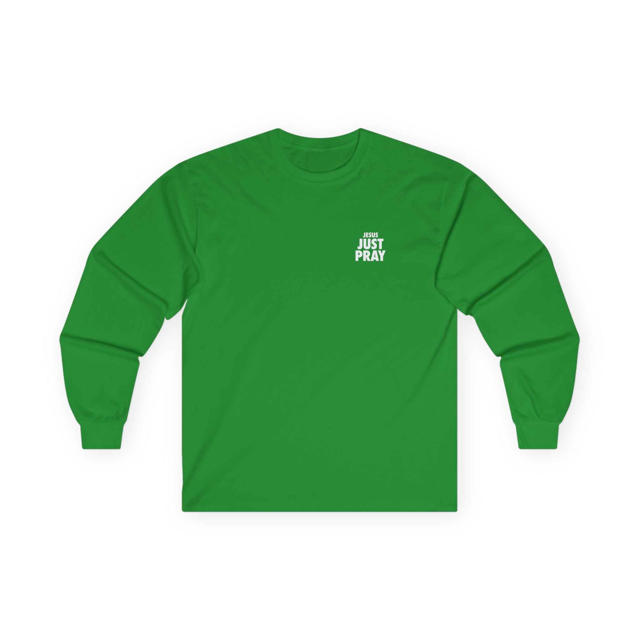 Just Pray Long Sleeve Tee — Minimal Faith Graphic Shirt