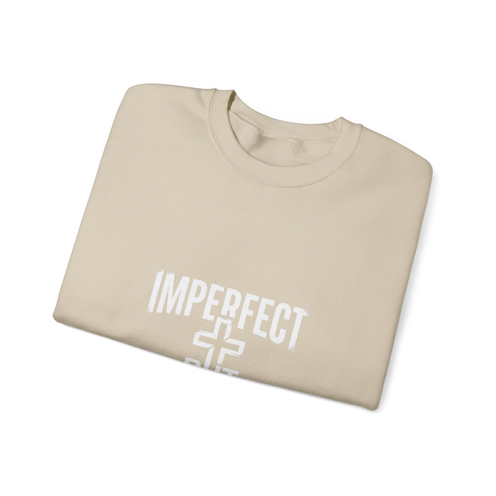 Imperfect But Forgiven sweatshirt | Christian faith cross crewneck