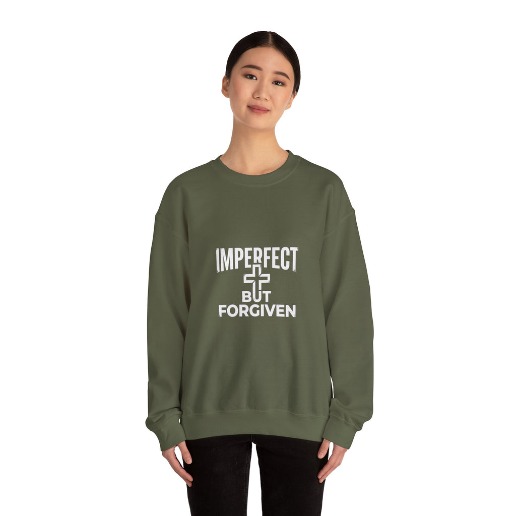 Imperfect But Forgiven sweatshirt | Christian faith cross crewneck