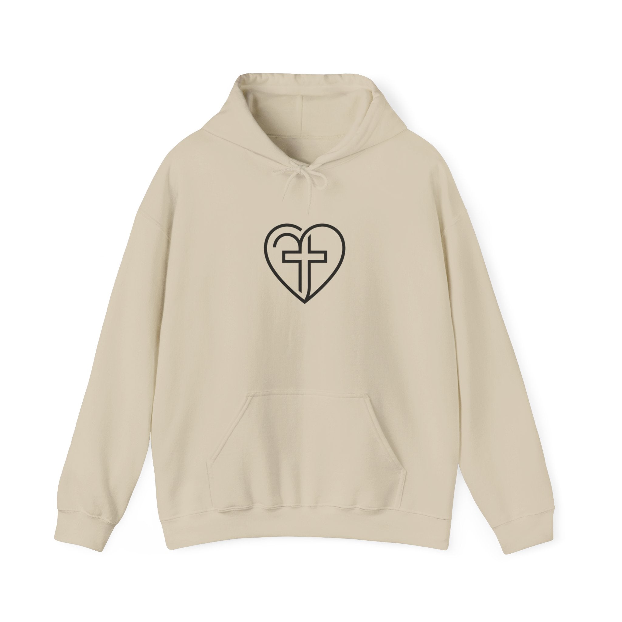 Christian Heart Cross Hoodie