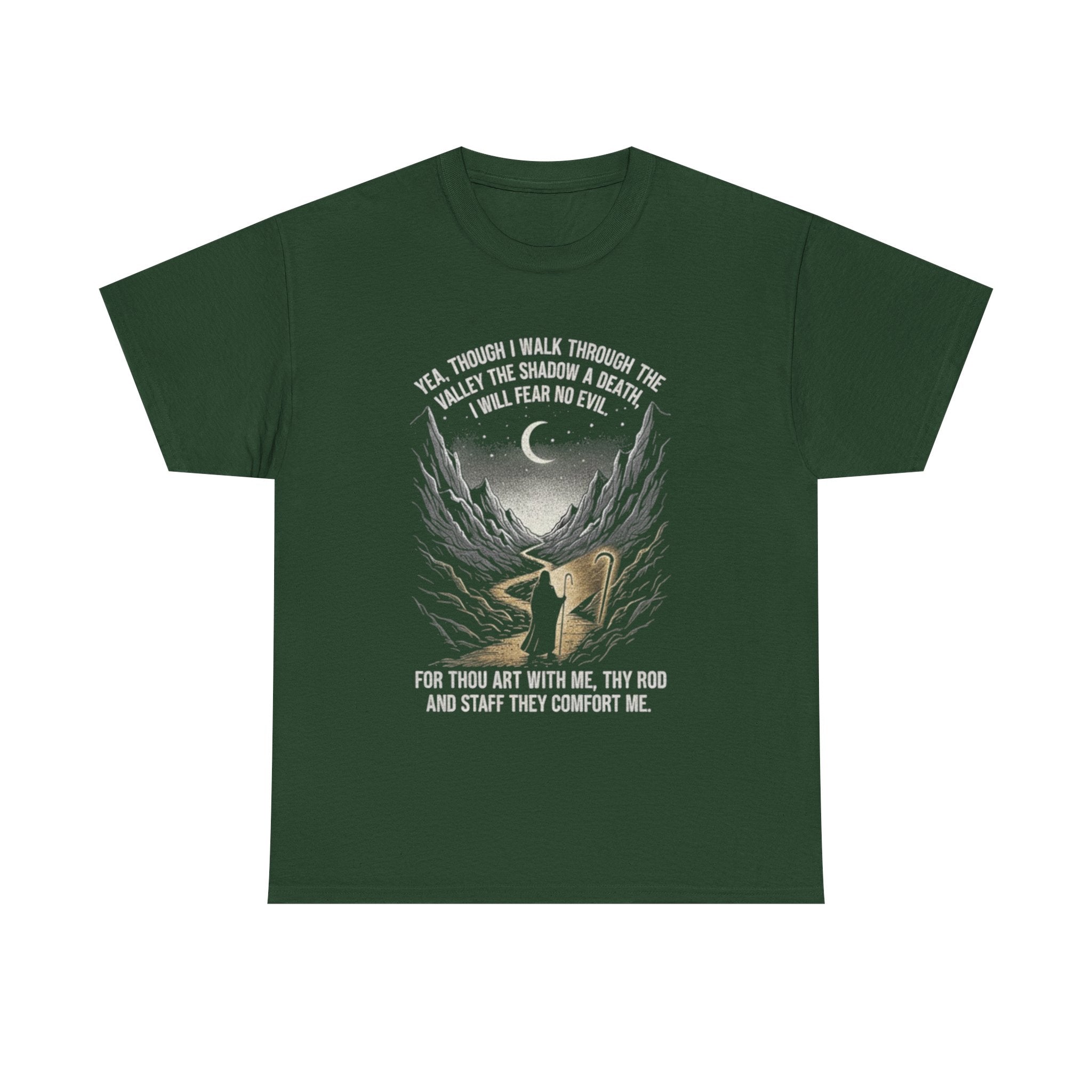 Christian Psalm 23 T-Shirt - 'Yea Though I Walk' Tee