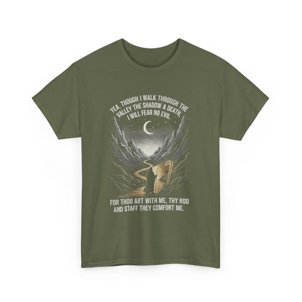 Christian Psalm 23 T-Shirt - 'Yea Though I Walk' Tee