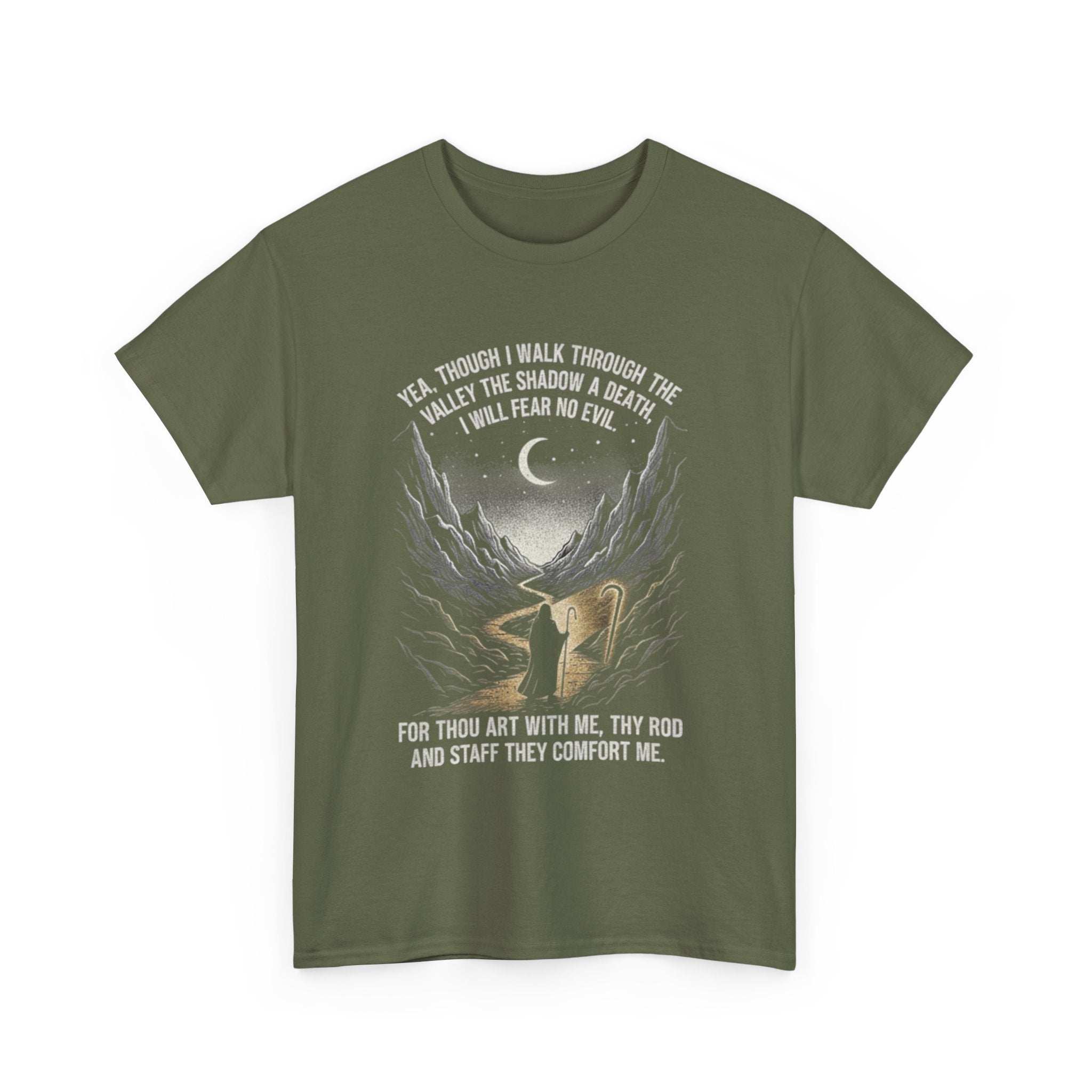Christian Psalm 23 T-Shirt - 'Yea Though I Walk' Tee