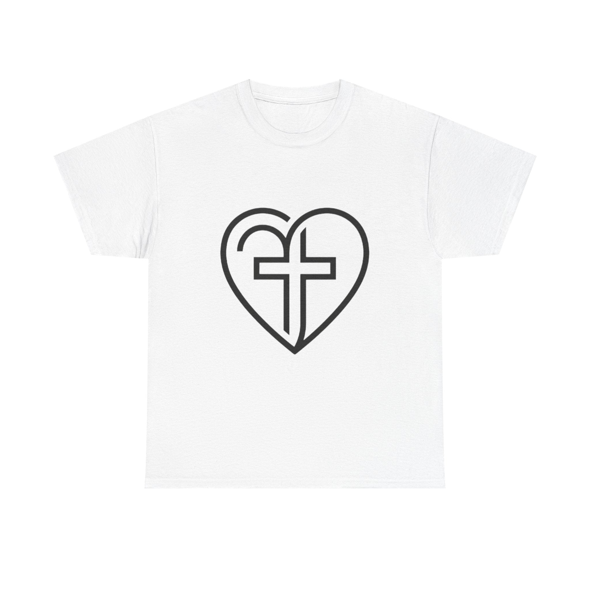 Christian Heart Tee — Cross Inside Heart Faith T‑Shirt