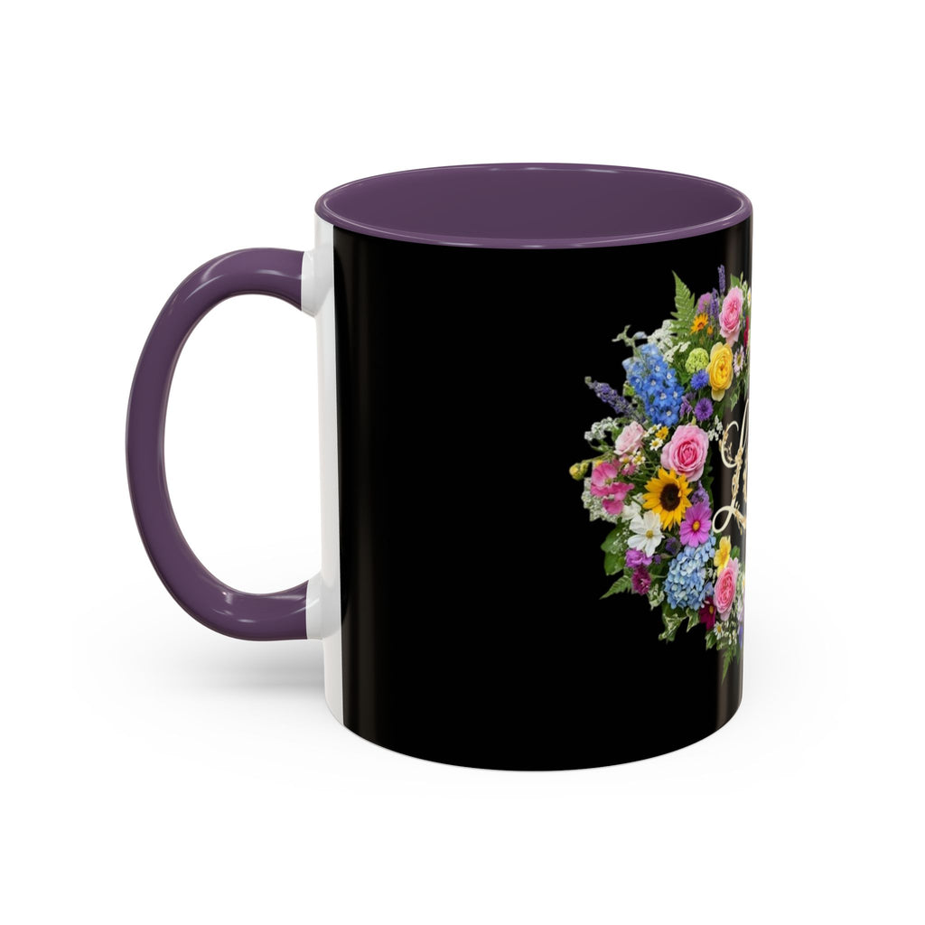 Floral Heart Love Accent Mug | Coffee Cup