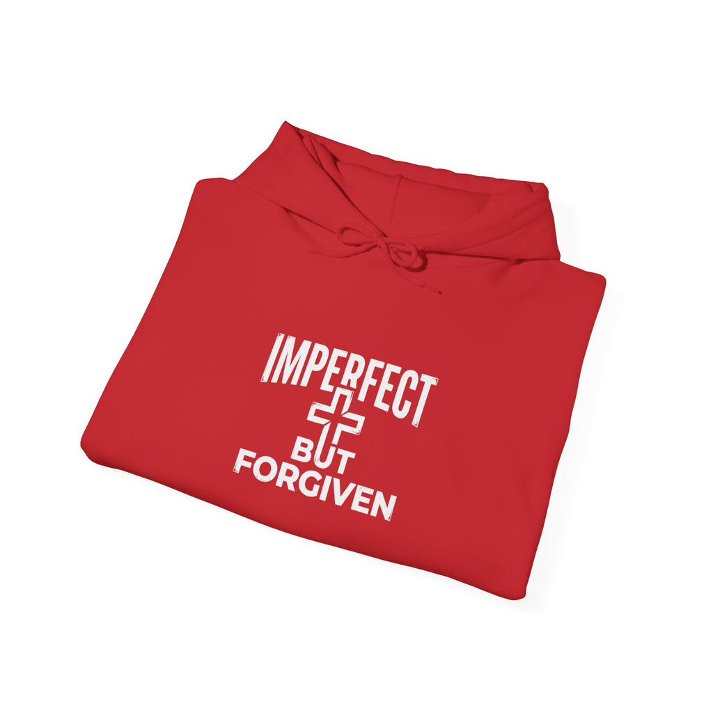 Imperfect But Forgiven Hoodie — Christian Faith Cross Pullover USA