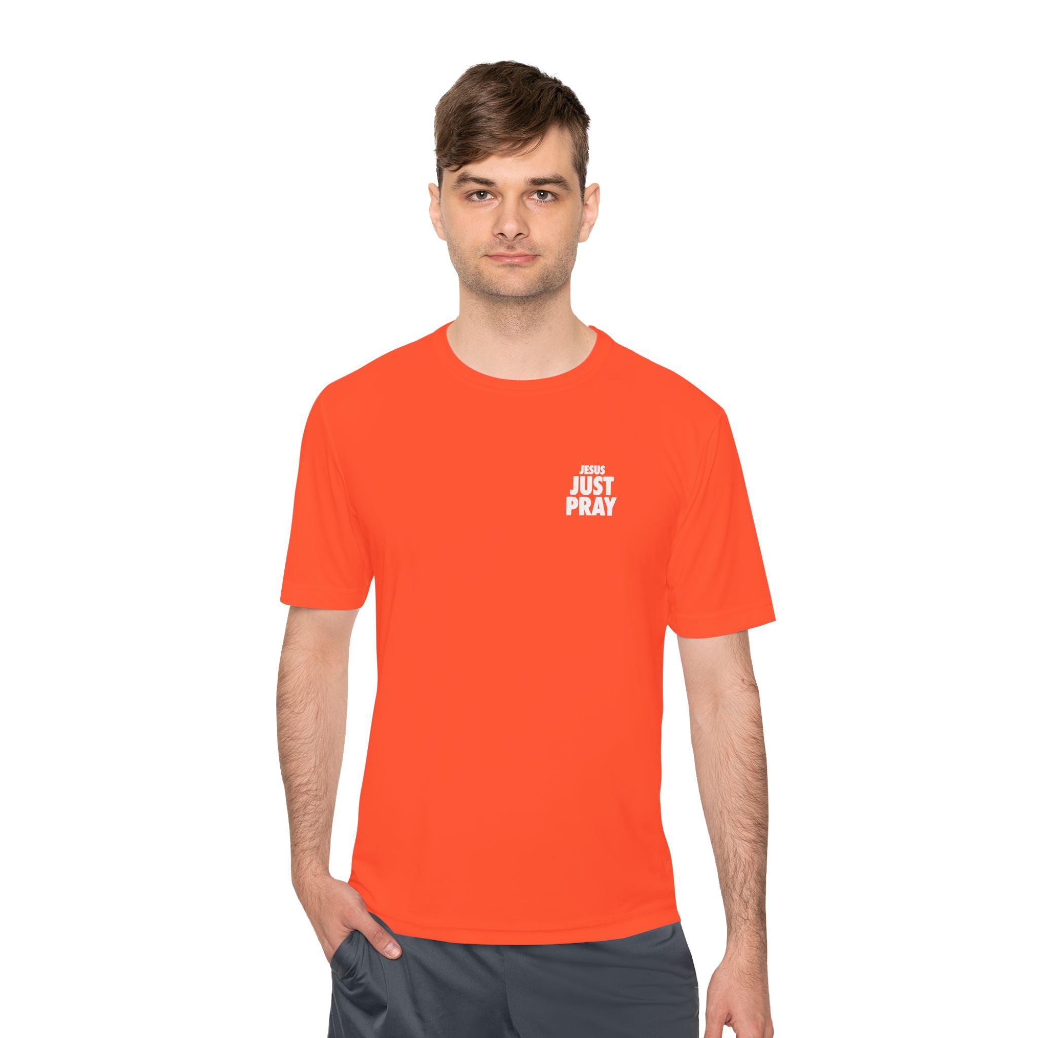 Moisture-Wicking Tee — Minimal "Just Play" Athletic Shirt