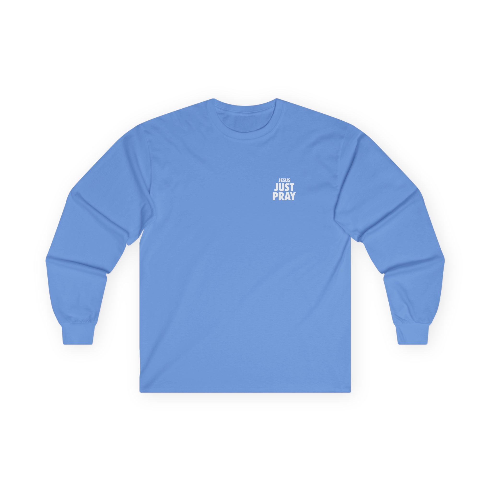 Just Pray Long Sleeve Tee — Minimal Faith Graphic Shirt