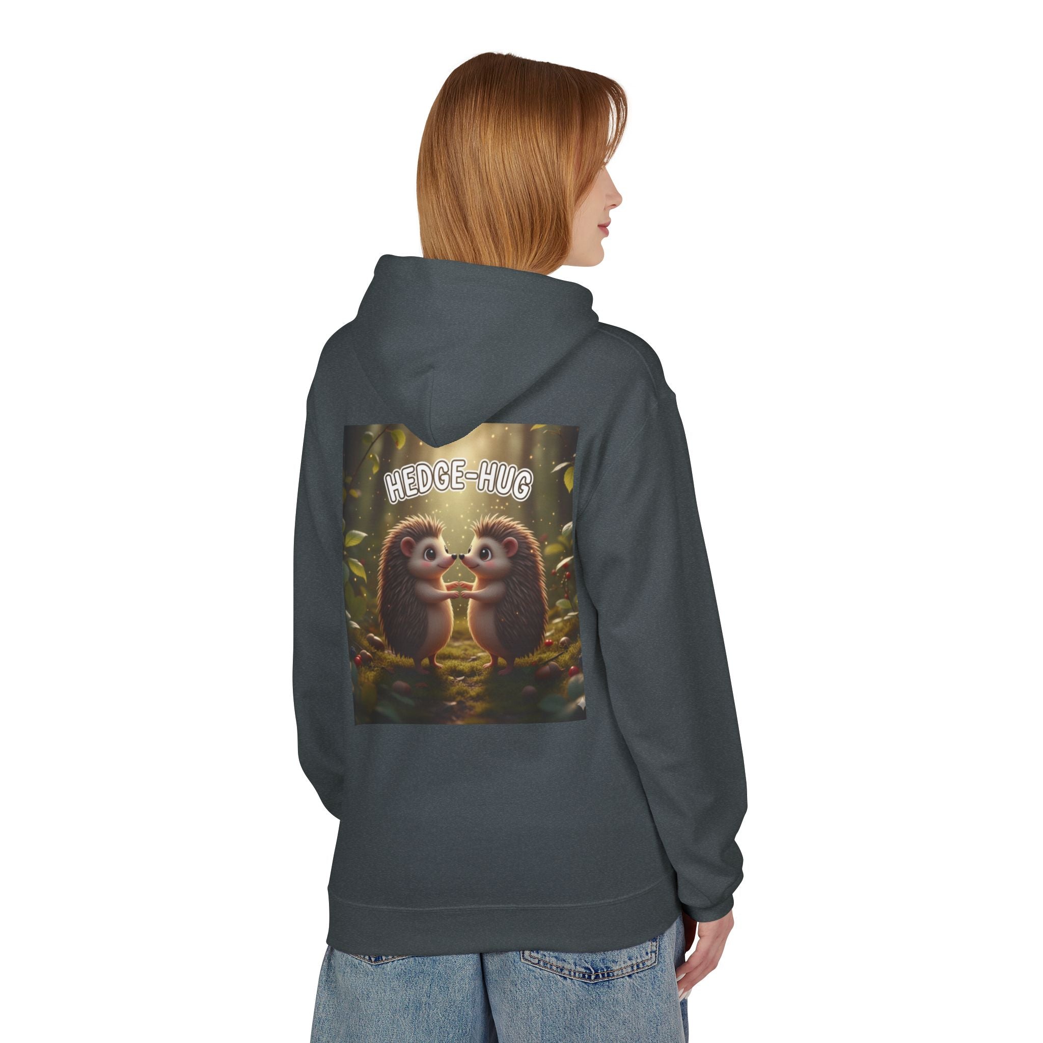 Hedge Hug Hedgehogs Hoodie | Cute Animal Woodland Illustration