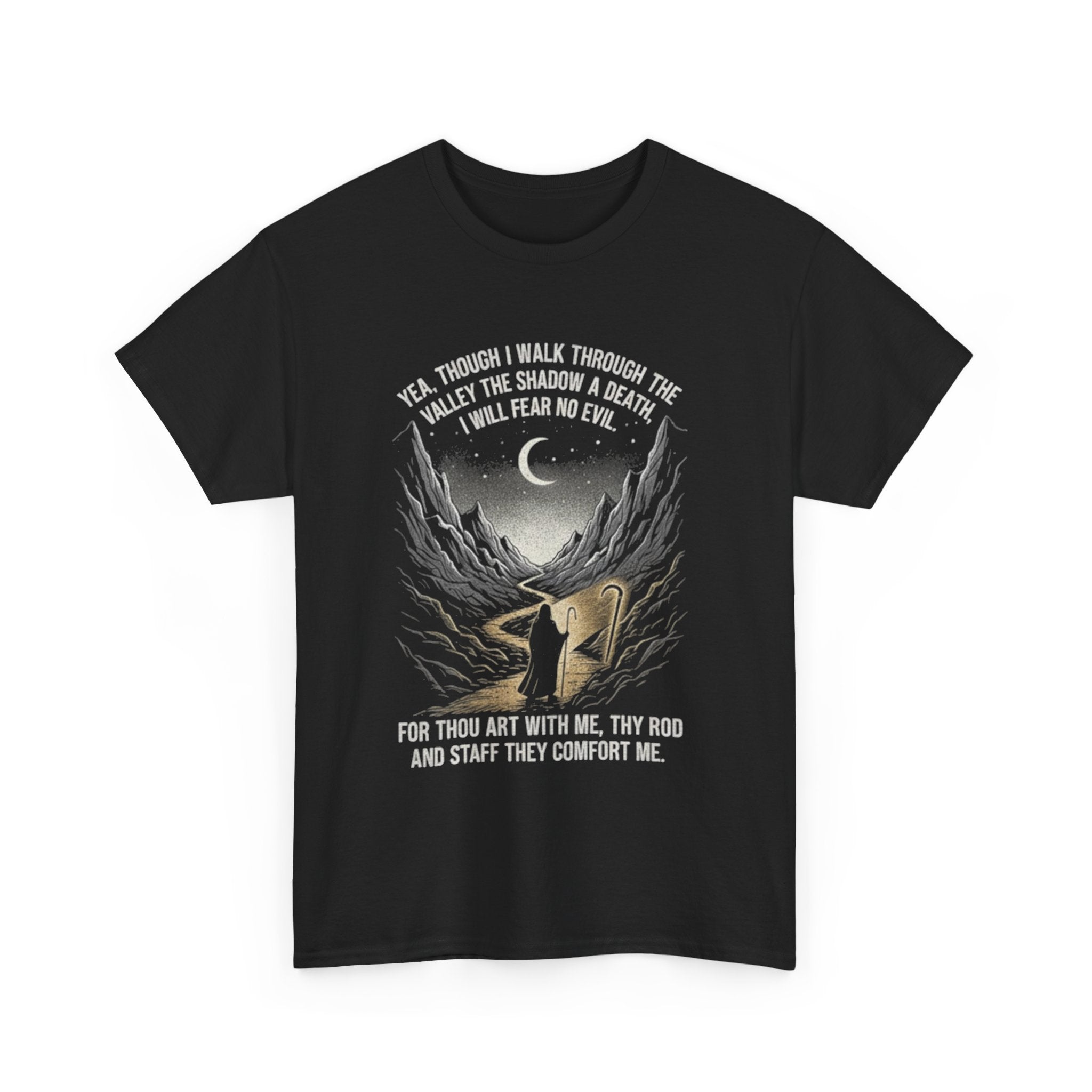 Christian Psalm 23 T-Shirt - 'Yea Though I Walk' Tee
