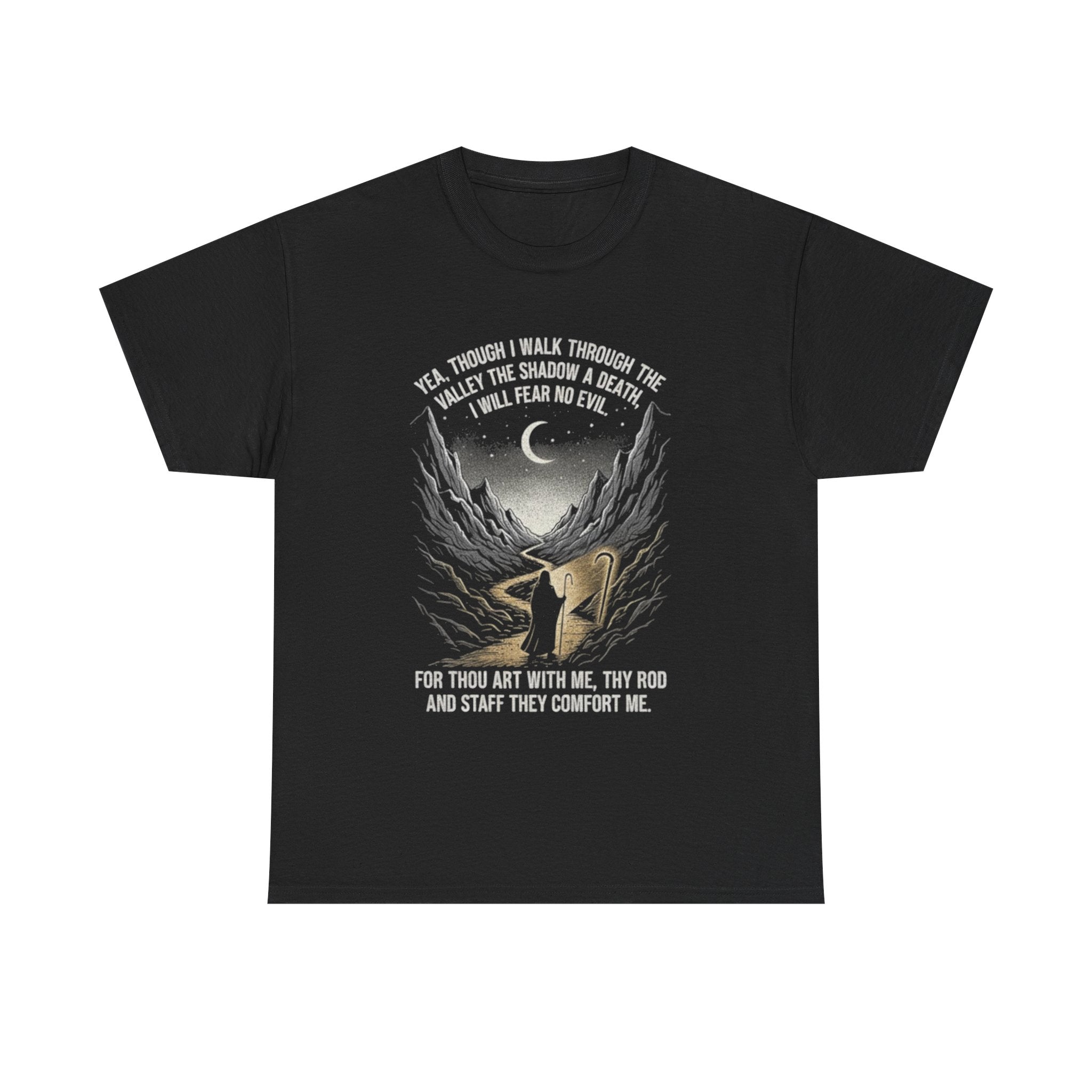 Christian Psalm 23 T-Shirt - 'Yea Though I Walk' Tee