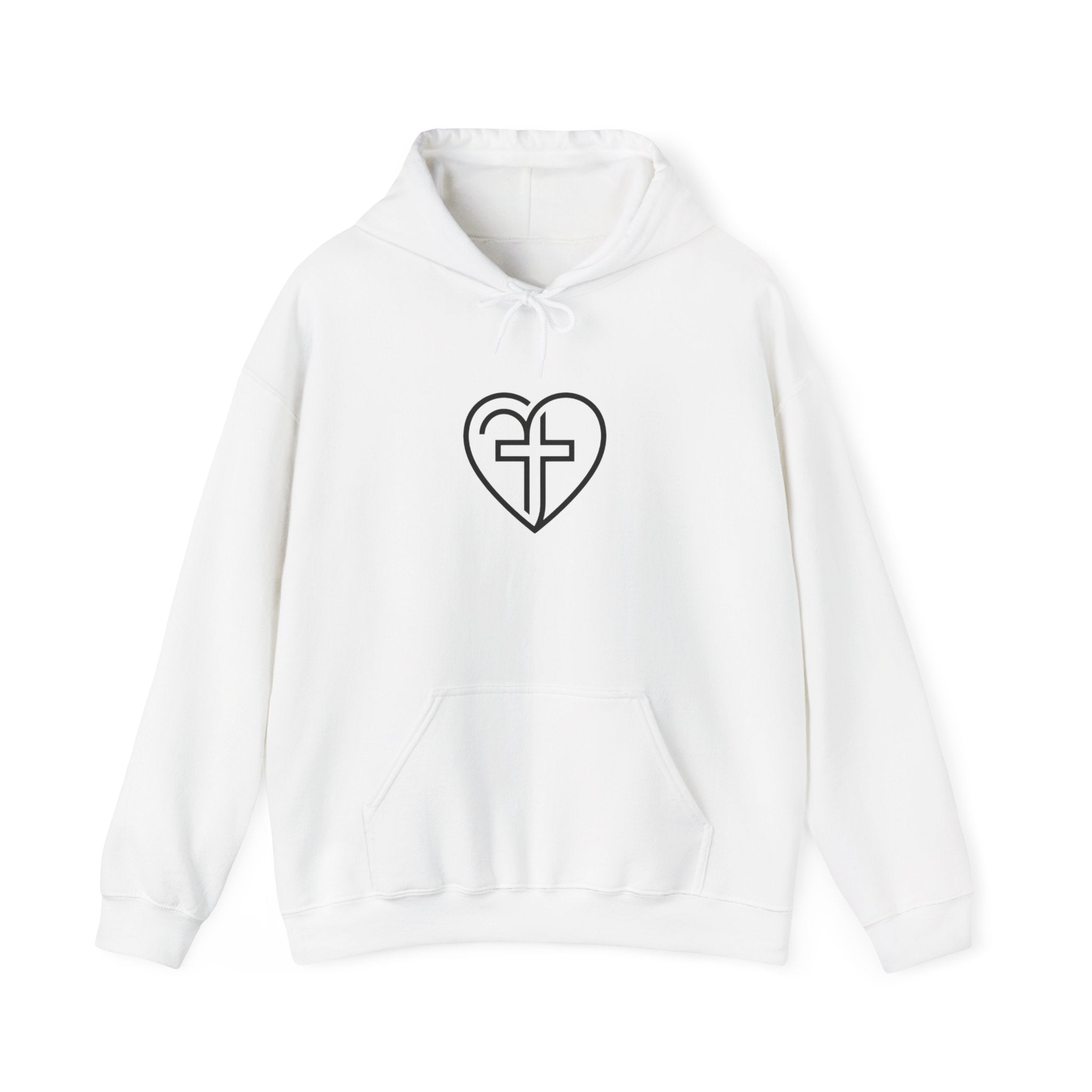 Christian Heart Cross Hoodie