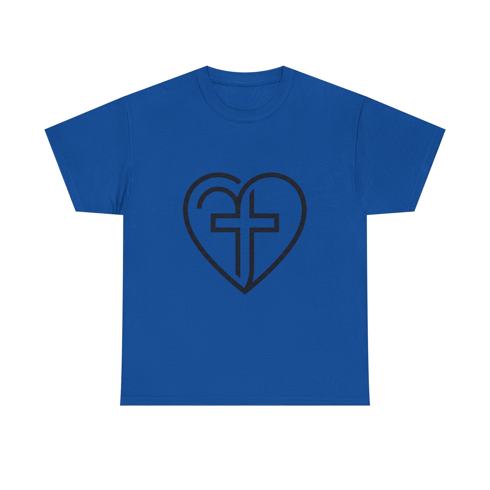 Christian Heart Tee — Cross Inside Heart Faith T‑Shirt