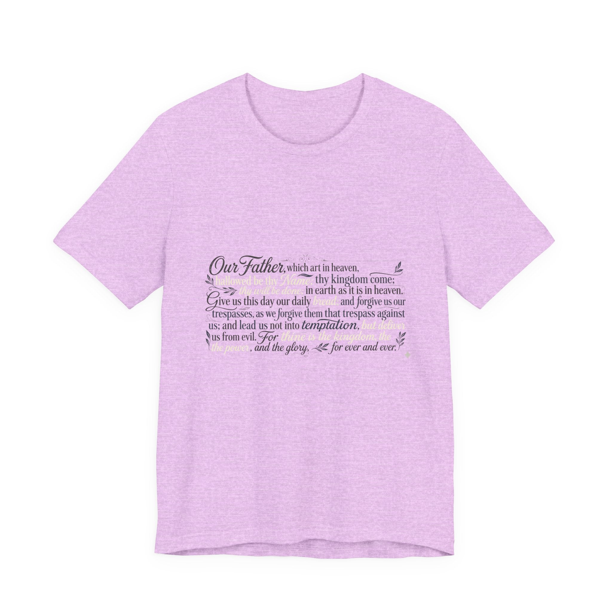 Our Father Prayer T-Shirt — Vintage Script Lord's Prayer Tee